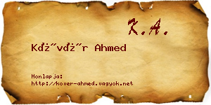 Kövér Ahmed névjegykártya